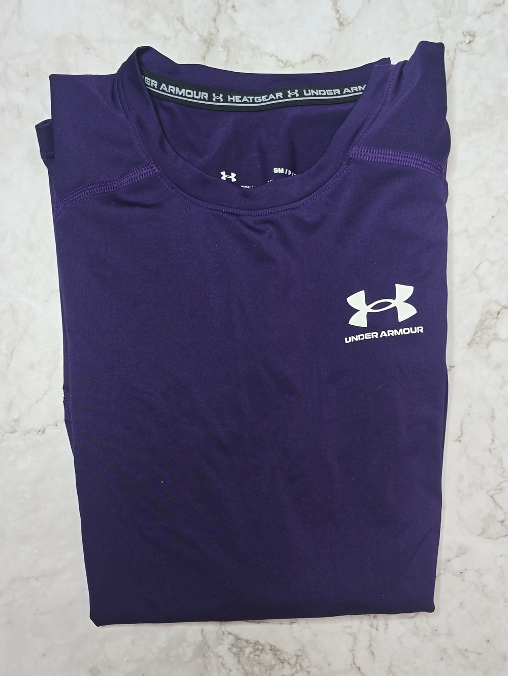Under Armour Men's Purple Compression Top, Small